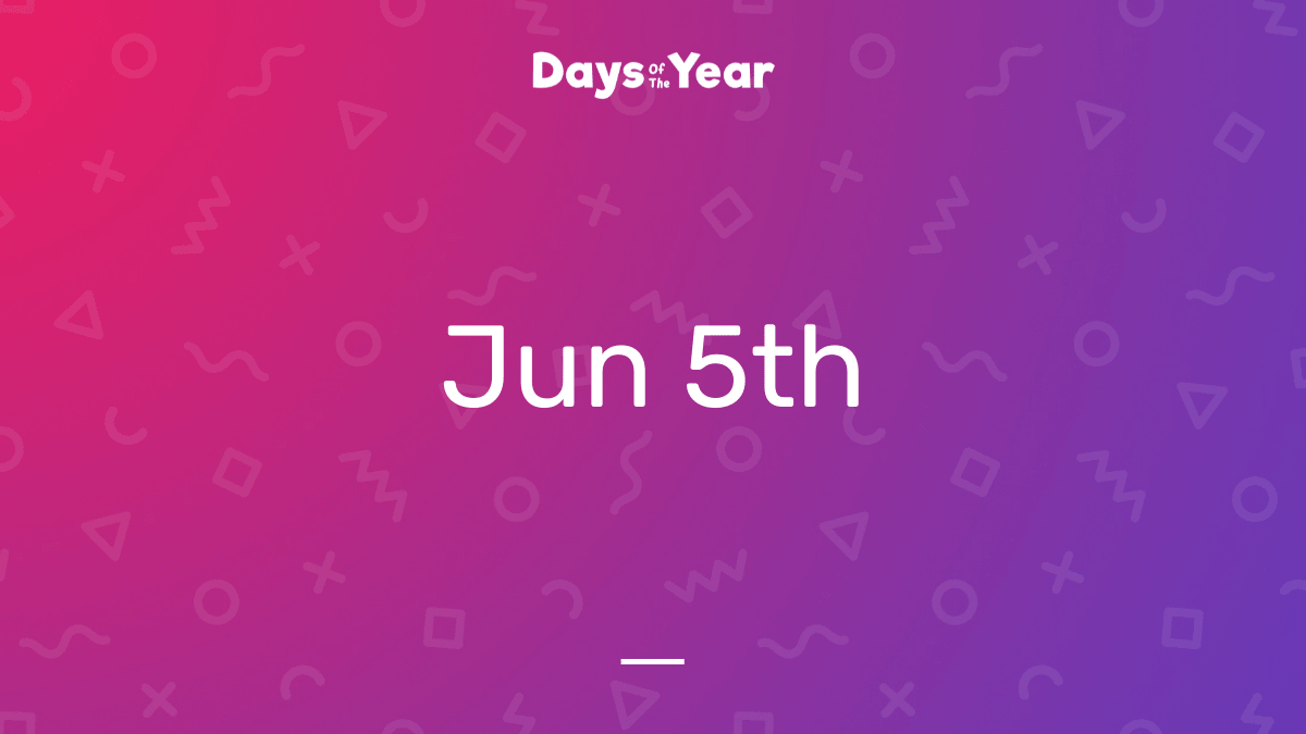 National Holidays on June 5th, 2024 Days Of The Year