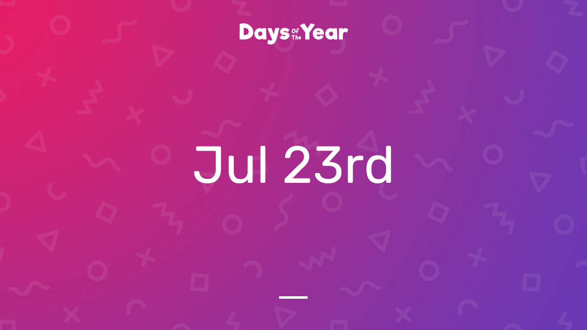 23rd July Days Of The Year