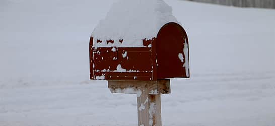 Snowplow Mailbox Hockey Day